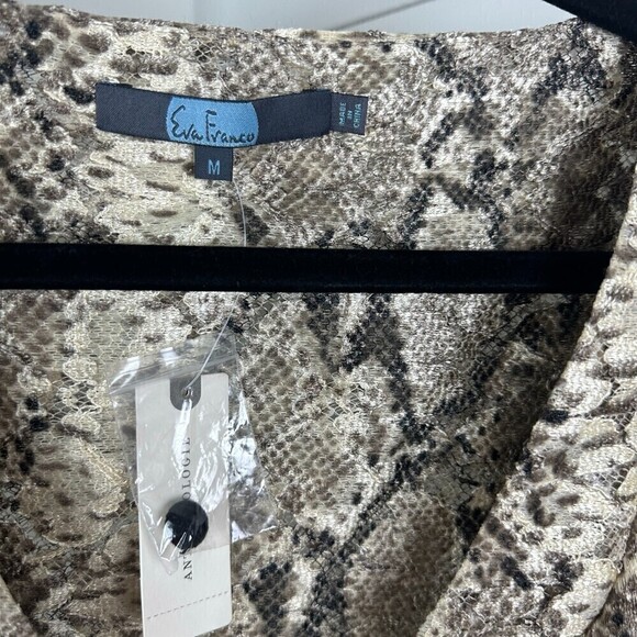 Anthropologie Eva Franco Willow Snake Printed Blouse NWT Size Medium - Picture 12 of 15